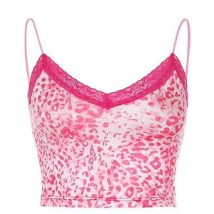 Y2K leopard print crop top